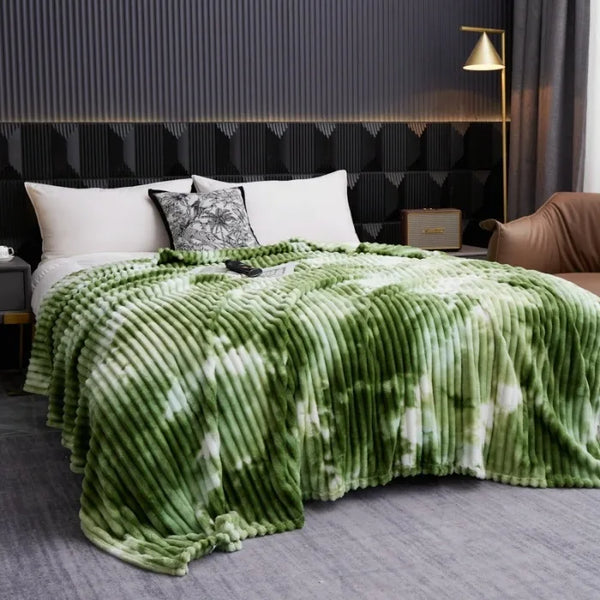 ColorHaven | Tie-Dye Decke | Milchfleece | Weich & Leicht | Frühling & Herbst