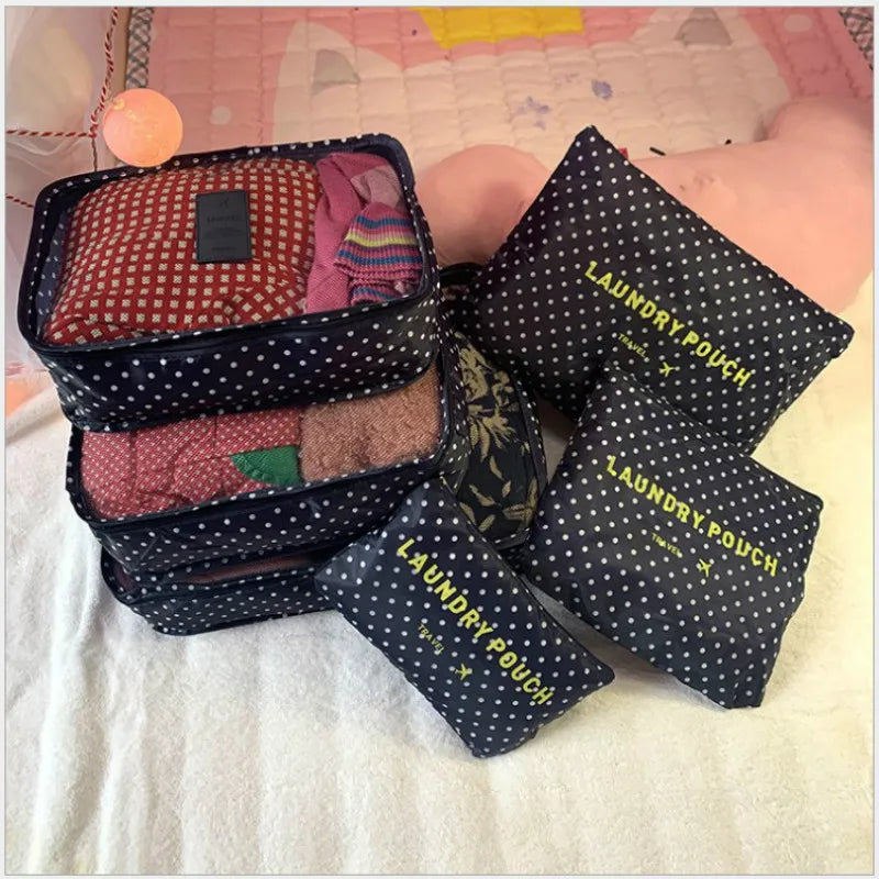 TRAVORO Packwürfel Set | 6-teilig | Wasserdicht & Extra Volumen | Koffer Organizer für Herren