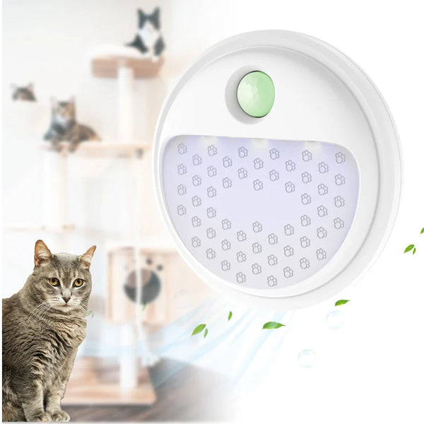 PurrAir Smart Geruchsentferner | Für Katzentoilette | 4000 mAh Akku | Ozon-Ionen-Technologie | Ø 10,5 × 4 cm