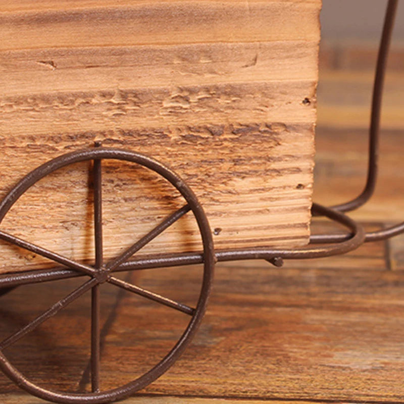 VeloFlora | Retro Blumentopf im Holzfahrrad-Design | Kreativer Pflanzständer | Für Haus & Garten