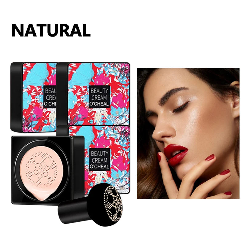BB Cream Cushion Set Luméa Glow | Mit Mushroom-Applikator | 4-teilig in Geschenkbox | Foundation & Concealer in einem