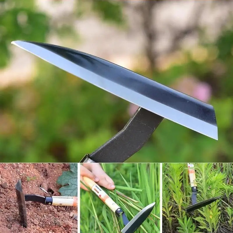 Terravix ErgoHoe Handhacke aus Manganstahl | Multifunktional für Gartenarbeiten | Leicht & tragbar