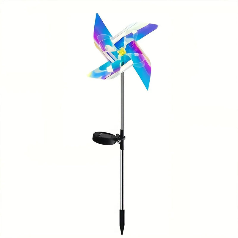 LuminViento Solar Windmühlen-Lampe LED | Magische Farbspiele | Garten Deko mit Erdspieß | Automatisch & Wetterfest