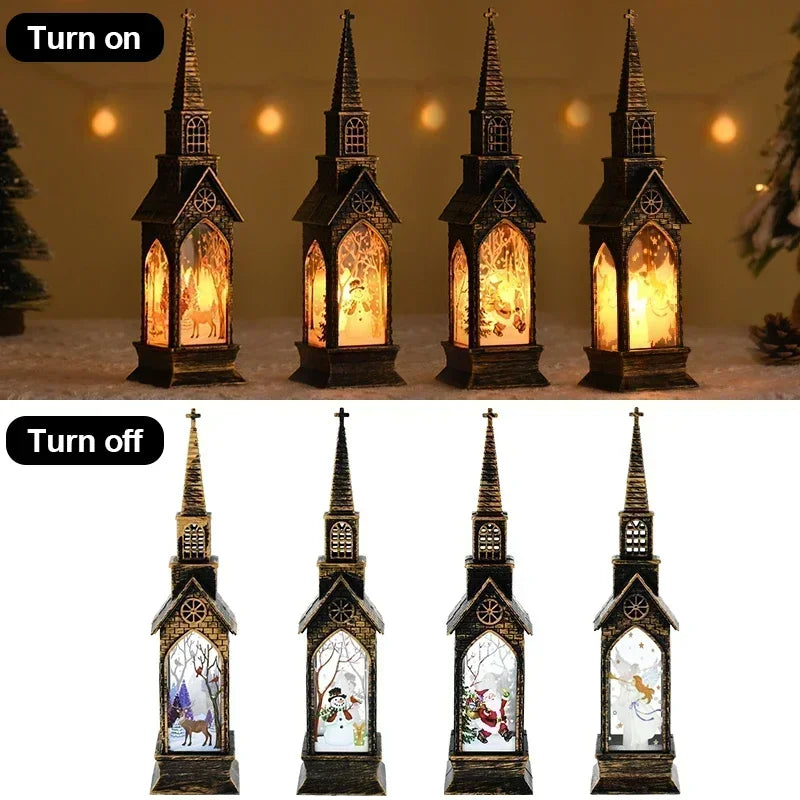 Lumora Festive | LED Weihnachtslaterne | Santa & Schneemann | Warmes Stimmungslicht | Tischdeko