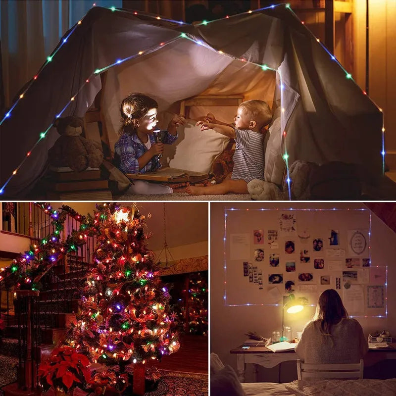 LumiSolar Lichterkette Außen | 7–32 m | Solarbetrieben & Wasserdicht | 8 Leuchtmodi | Weihnachts-, Garten- & Partybeleuchtung