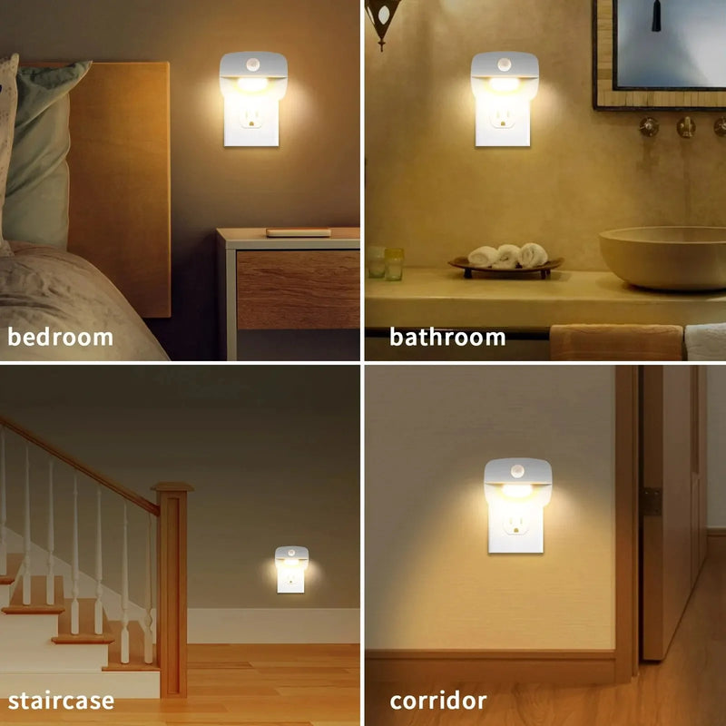 LumoSense LED Nachtlicht | Mit Bewegungs- & Lichtsensor | Dimmbar & Energieeffizient | Warmweiß & Kaltweiß
