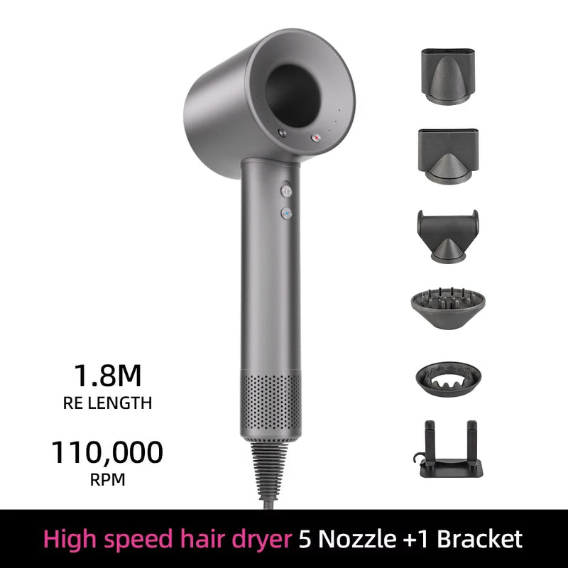 Ionen Haartrockner | 200 Mio. Negative Ionen | Intelligente Temperaturkontrolle | 110.000 U/min