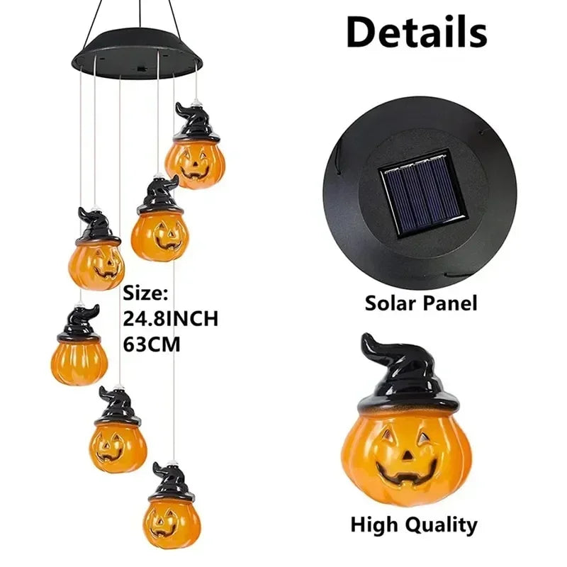 Solar-Windspiel LumiChime | Farbwechsel-LED | Wetterfest & Autonom | Für Garten, Balkon & Wohnzimmer