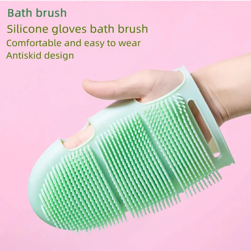 Sanikura Silikon-Duschhandschuh | Massage- & Badebürste | Sanfte Hautreinigung & Peeling | 17,5 × 11 cm