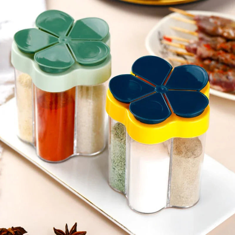 CampSpice ProBox Gewürzdose für Camping | Mit Deckel & separaten Fächern | Transparent & lebensmittelecht | Für Salz, Pfeffer & Grillgewürze