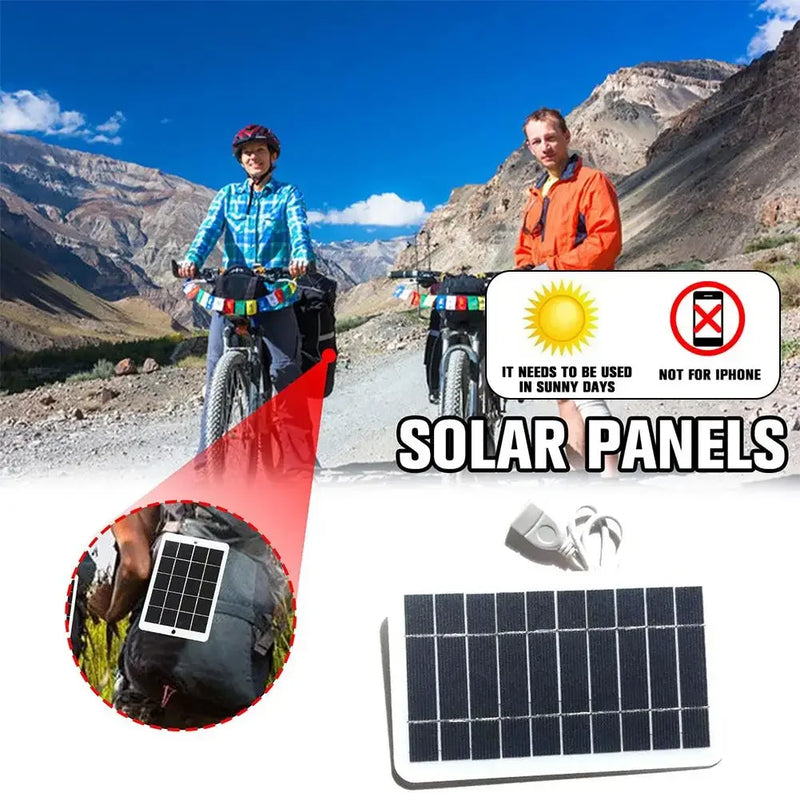 SunChargea Mobiles Solarpanel 5V 2W | USB Ladegerät | Für Powerbank, Smartphone & Outdoor Camping