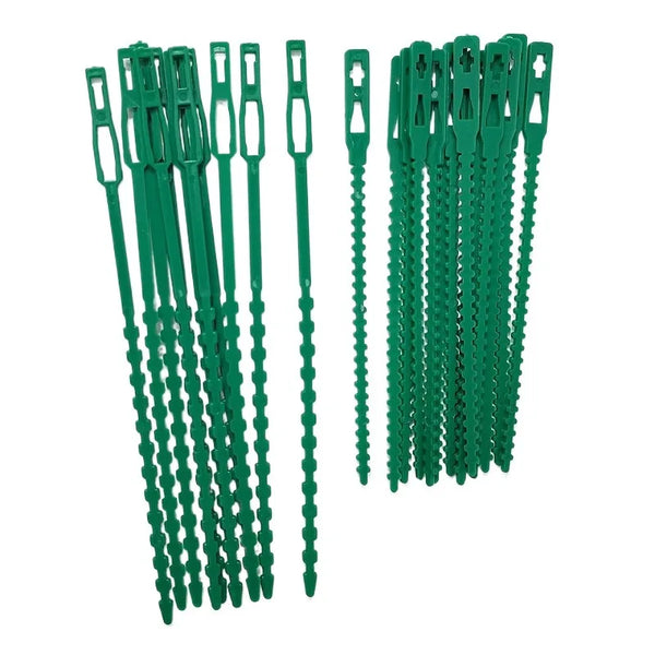 GreenFix Pflanzenbinder | 50er-Set Verstellbare Kabelbinder | Wiederverwendbar | Für Tomaten, Kletterpflanzen & Rankhilfen