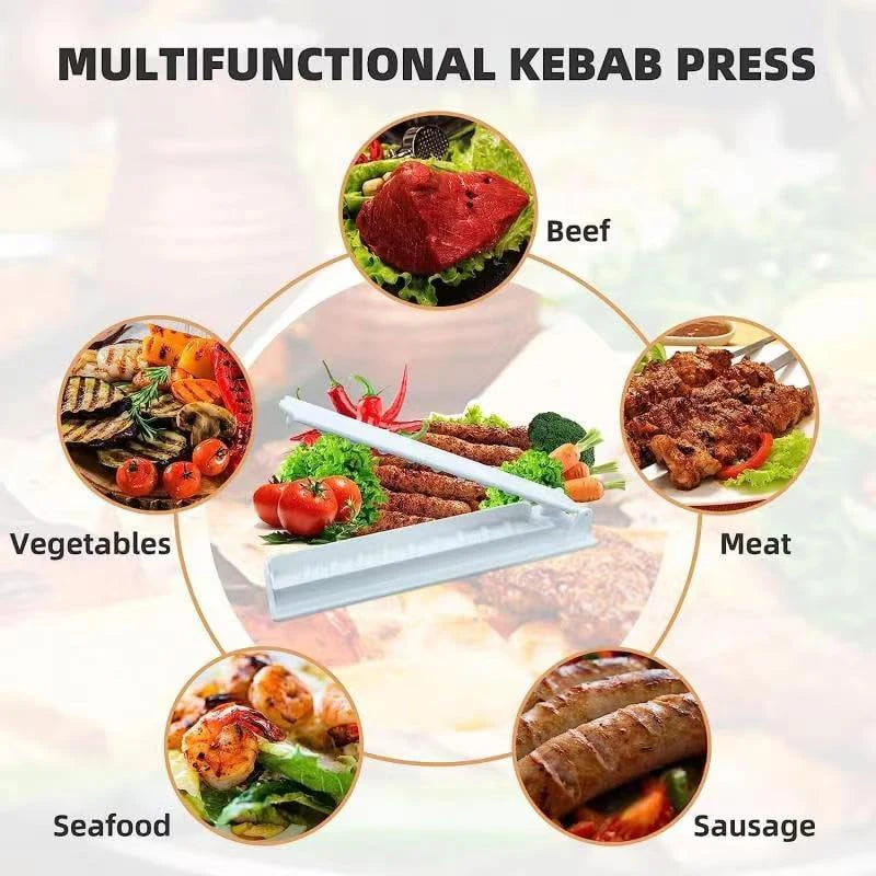 Spiezo Kebab-Spieß-Maker aus Kunststoff | BBQ-Spieße einfach selber machen | Spülmaschinenfest & wiederverwendbar | Für Fleisch, Gemüse & Schaschlik