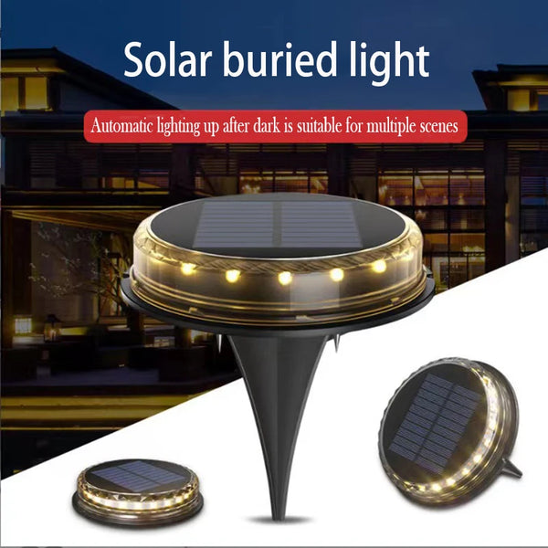 Soliora GroundGlow Solar Bodenleuchten 4er-Set | LED Gartenstrahler | IP65 Wasserdicht | Für Wege, Rasen & Terrasse