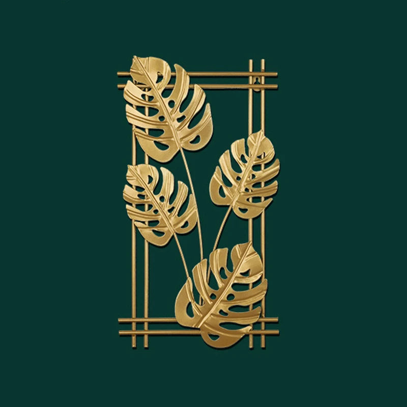 Wanddeko Metallblatt | Modernes Design | Handgefertigt | 25 × 45 cm