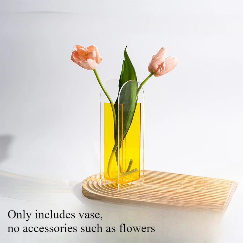 ClearElegance | Acryl Vase Transparent | Minimalistisches Deko-Element | Für Blumen & Hydrokultur