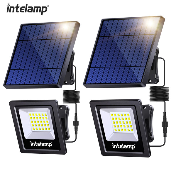 Solar LED Sicherheitsstrahler LumiSecure Duo | 2er-Set | 1200LM Superhell | IP65 Wasserdicht | Garten, Hof & Terrasse