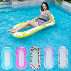 AquaLiva Aufblasbare Schwimmliege Rooxin | Ergonomische Pool-Luftmatratze mit Netz & Armlehnen | Für Pool, See & Strand