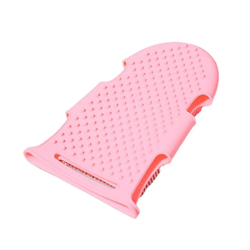 Sanikura Silikon-Duschhandschuh | Massage- & Badebürste | Sanfte Hautreinigung & Peeling | 17,5 × 11 cm