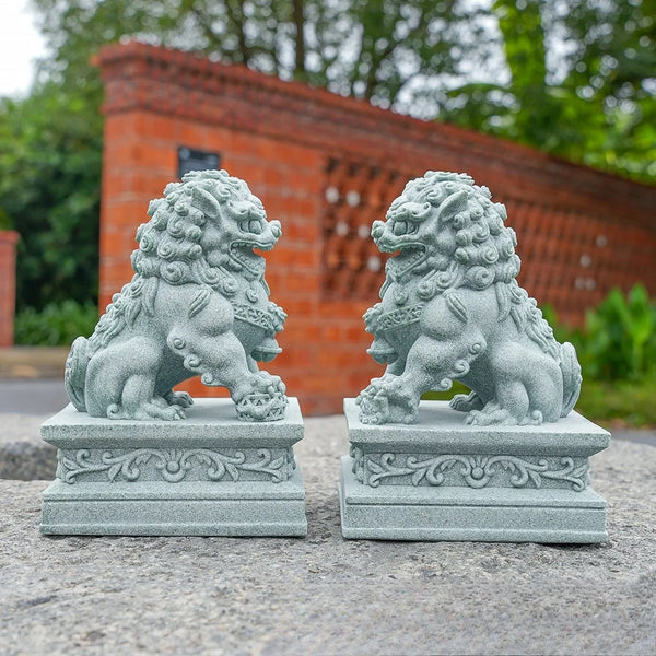 LioraGuard | Wächterlöwen Figuren | Chinesische Feng Shui Dekoration | Schutz & Harmonie für Zuhause und Büro