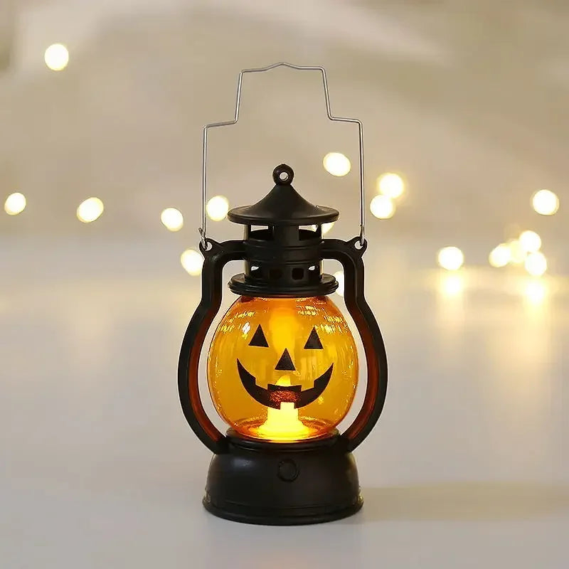 Halloween Laterne SpookLight | LED Kerzenlicht | Hexenhaus & Kürbis Design | Vintage Hängelampe