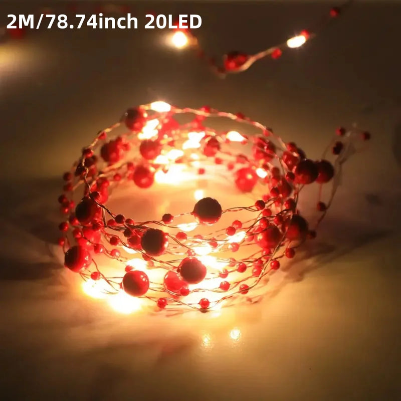 LumiPerla Perlen-Lichterkette | 2 m / 5 m | 20 / 50 LED | Warmweiß | Batteriebetrieben & Flexibel