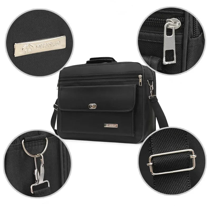 Business-Aktentasche OrgaCarry Pro | Große Kapazität & wasserabweisend | Laptop- & Dokumententasche aus Oxford-Gewebe | Für Reisen & Büro