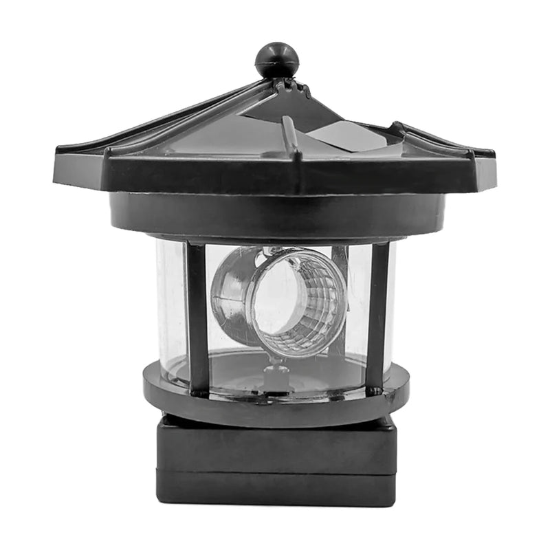 Solaria LightTower Solar-Leuchtturm Deko-Licht | LED mit rotierendem Lichtstrahl | Automatischer Sensor | Für Garten, Balkon & Zaun