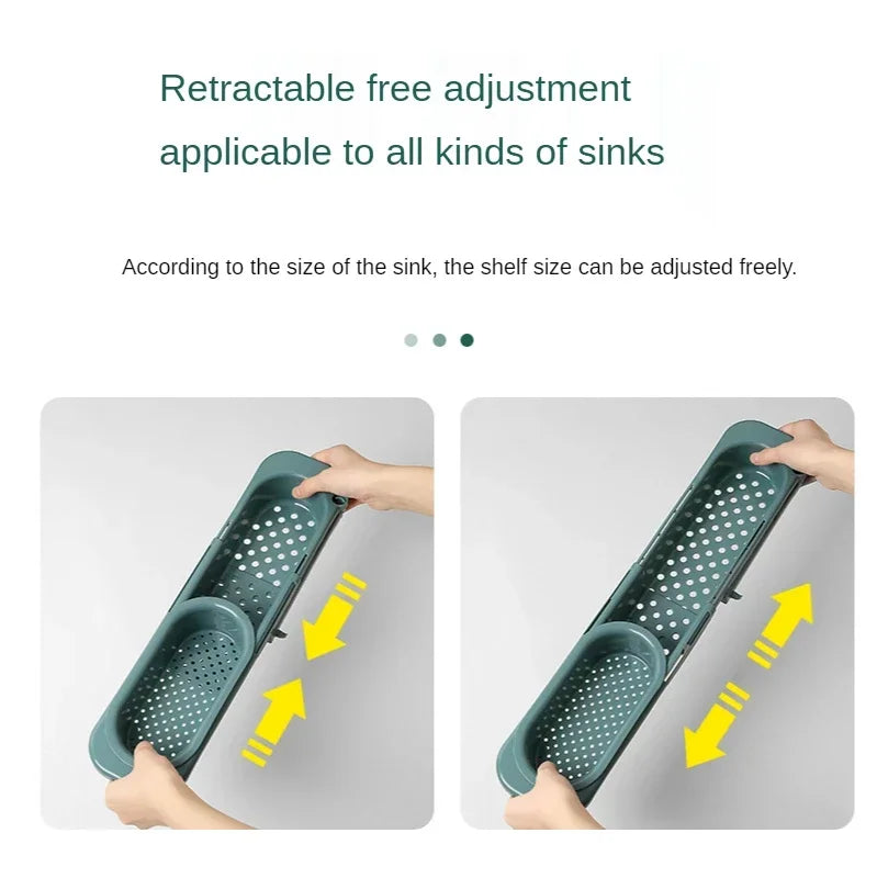 Sinkura FlexDry Organizer Verstellbares Spülbecken-Abtropfregal mit Handtuchhalter | Teleskopisch & belüftet