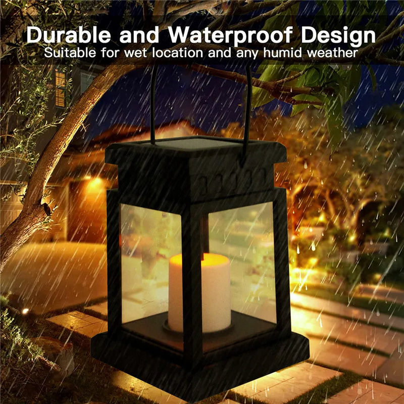 Lunera FlammeSol Solar LED Laterne mit Kerzeneffekt | IP44 Wasserdicht | Automatikfunktion | Für Garten, Terrasse & Balkon