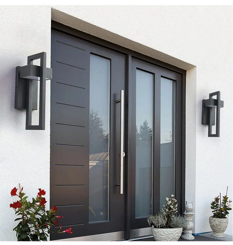 LED Außenwandleuchte | Wasserdicht & Vintage-Design | 10W | Schwarz Aluminium