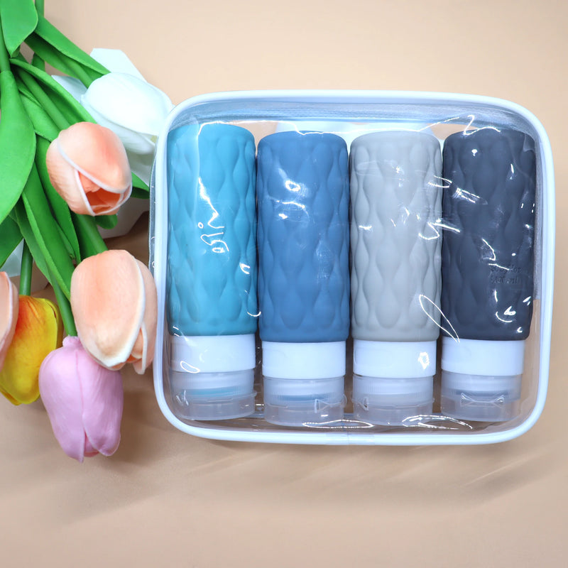 FlexiFill Reise Nachfüllflaschen Set | Weiche Silikonflaschen & Sprühbehälter | Auslaufsicher & TSA-konform | Für Shampoo, Lotion & Kosmetik