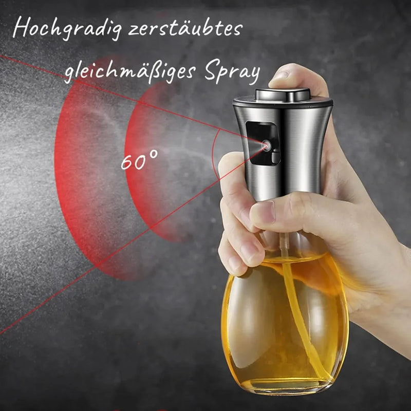 CulinaMist Pro  Ölsprüher 200 ml | Feiner Nebel & verbesserte Düse | Für Öl, Essig & Zitronensaft | Edelstahl & Glas