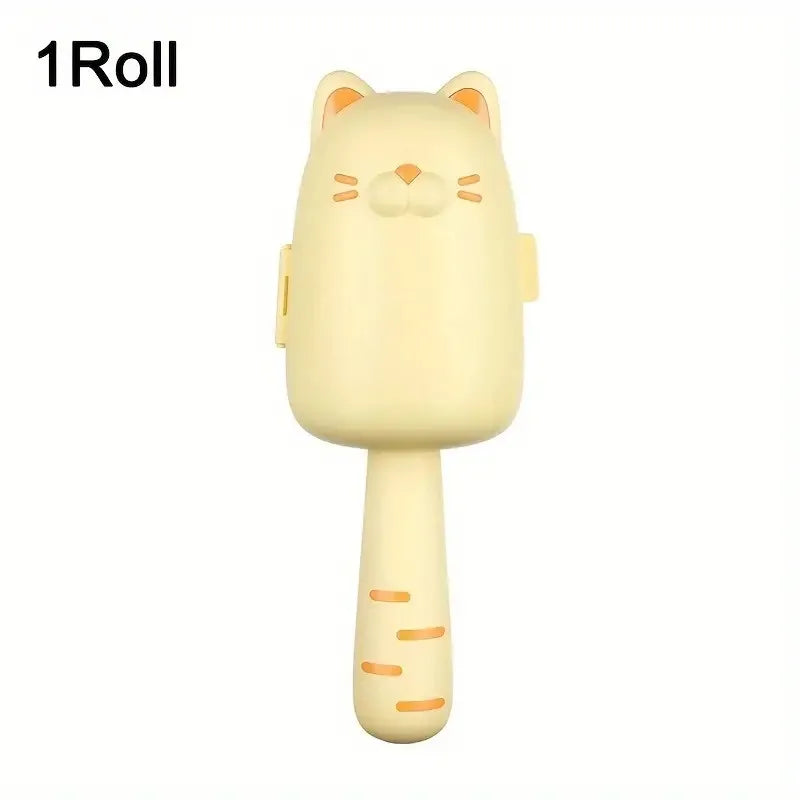 FellFixx Fusselroller Katze | Tierhaarentferner im Katzen-Design | Tragbar & Wiederverwendbar | Für Kleidung & Möbel