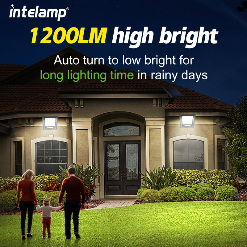 Solar LED Sicherheitsstrahler LumiSecure Duo | 2er-Set | 1200LM Superhell | IP65 Wasserdicht | Garten, Hof & Terrasse