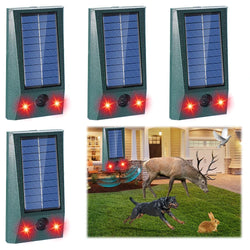 SolarGuardix Ultraschall Vogelvertreiber Solar | Mit LED & Bewegungsmelder | Wasserdicht IP58 | 600 m² Abdeckung