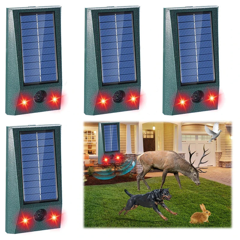 SolarGuardix Ultraschall Vogelvertreiber Solar | Mit LED & Bewegungsmelder | Wasserdicht IP58 | 600 m² Abdeckung