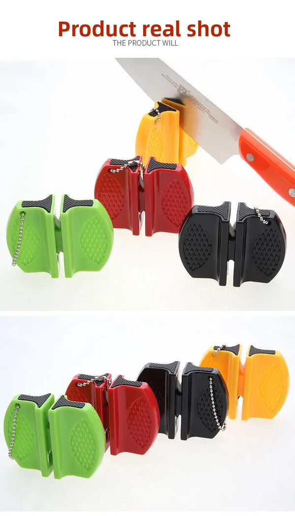 SharpMate Duo | Mini Messerschärfer | Beidseitig | Tragbar für Küche & Outdoor | Schnell & Präzise