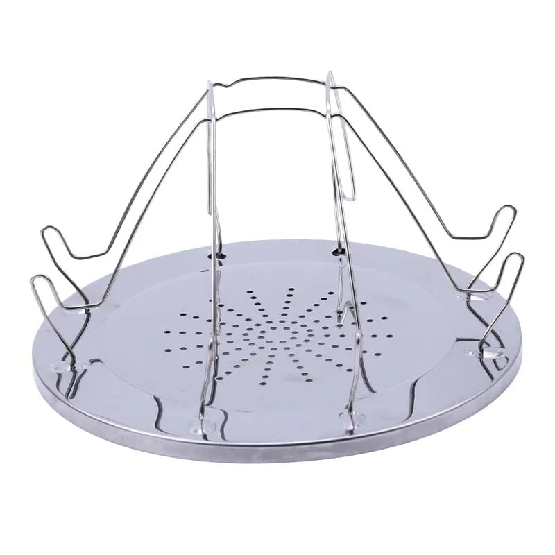 Stovaro Edelstahl-Standfuß für Campingkocher | Ø 22 cm | Stabil & hitzebeständig | Für Outdoor & Grill