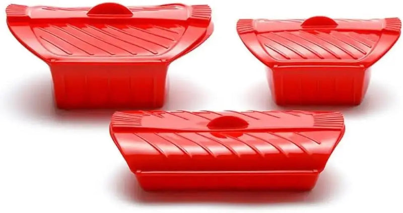 DampfMeister Silikon Dampfgarer | BPA-frei | Mikrowellengeeignet mit Deckel & Griff | Für Fisch, Gemüse & mehr