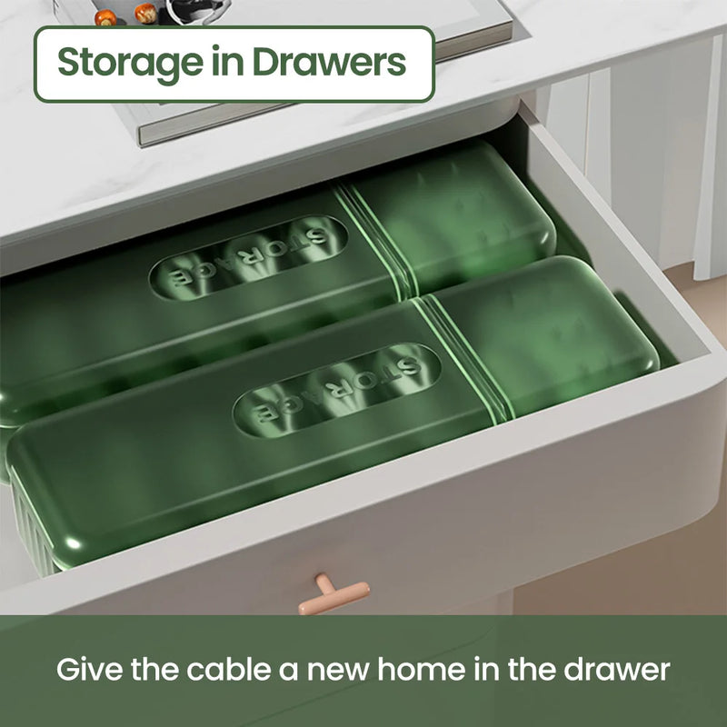 Kabelbox OrdiTidy | 7-Fächer Organizer für Ladekabel & Zubehör | Wiederverwendbar & Kompakt | Für Zuhause & Reisen