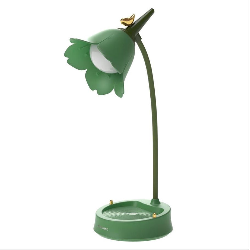 Schreibtischlampe FloraGlow | Blütenblatt-Design | 3 Lichtmodi & Touch-Steuerung | Kabellos | 12h Laufzeit