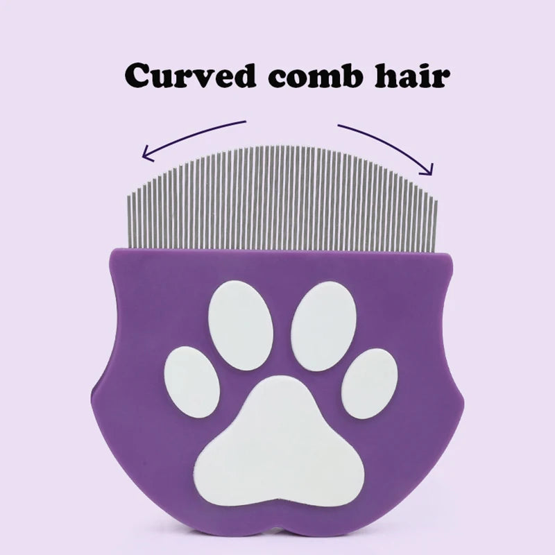 Fellino Mini Fellpflegekamm für Hunde & Katzen | Entfernt Flöhe & Verfilzungen | Ergonomisch & sanft zur Haut