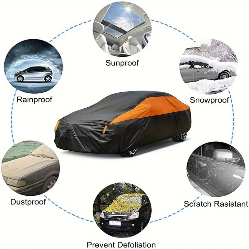 Autoabdeckung CARVION | Wasserdicht & UV-Schutz | Für SUV & Limousine | 190T Polyester