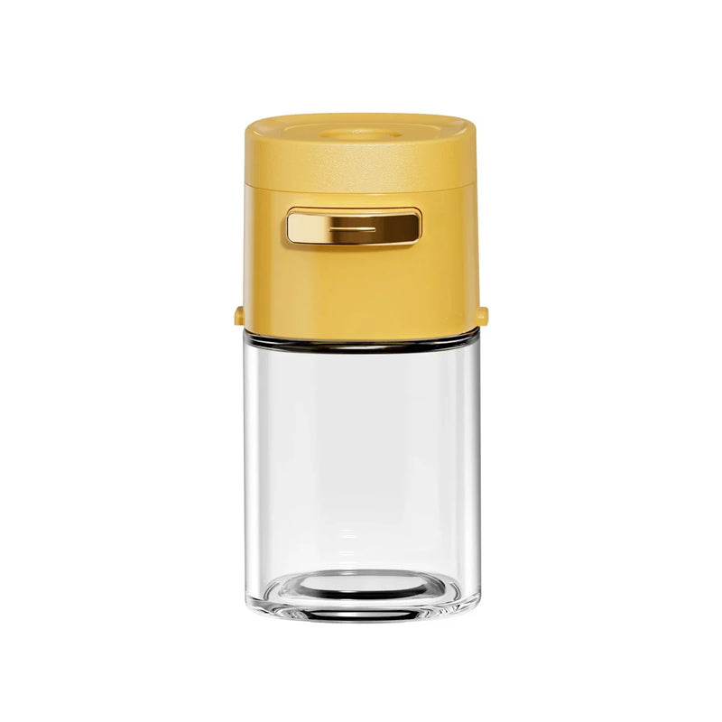 Dosario Gewürzstreuer aus Glas 180 ml | Dosierfunktion per Knopfdruck | Salz-/Zucker-/Pfefferstreuer | Hygienisch & Hitzebeständig