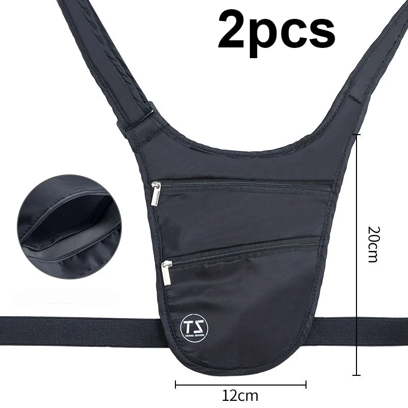 Movexa SafeFit Diebstahlsichere Sport-Bauchtasche | Wasserfest & Leicht | Verstellbarer Gurt