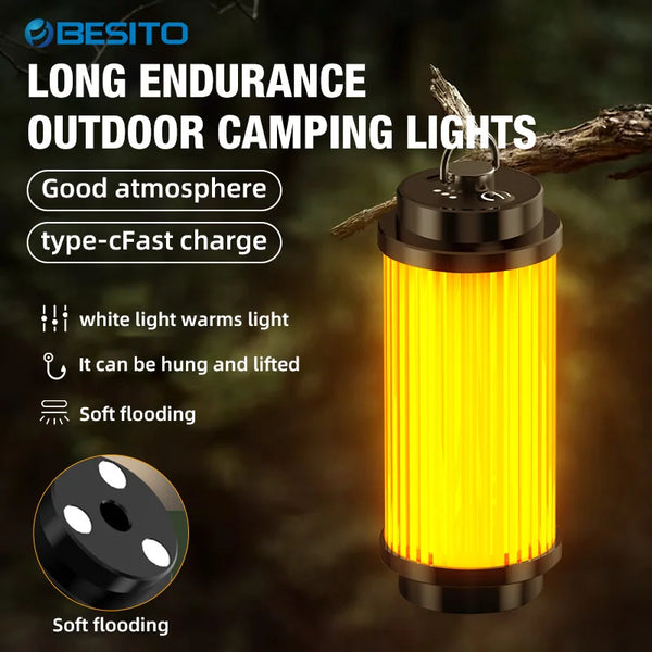TrekLuma Wiederaufladbare LED-Campingleuchte | 3000 mAh Akku | Kompakte Zeltlampe mit 38 LEDs | USB-Aufladung | Mini Taschenlampe für Outdoor & Notfälle
