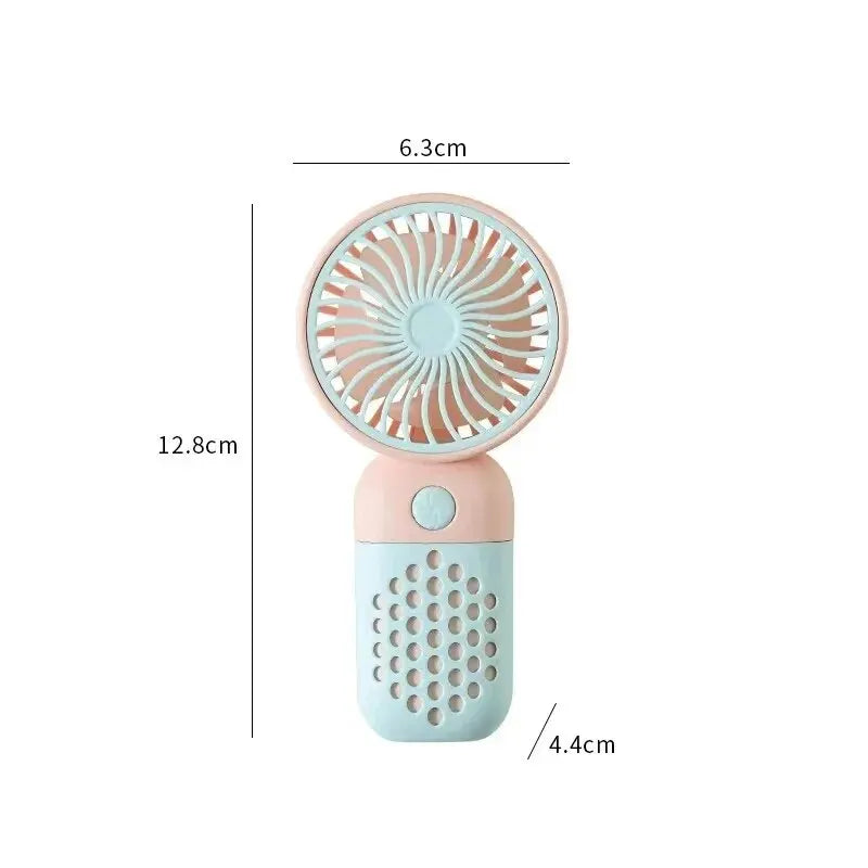 BriseBär Mini Handventilator | Tragbar & Wiederaufladbar | Leise & Duftfunktion | Pastellfarben