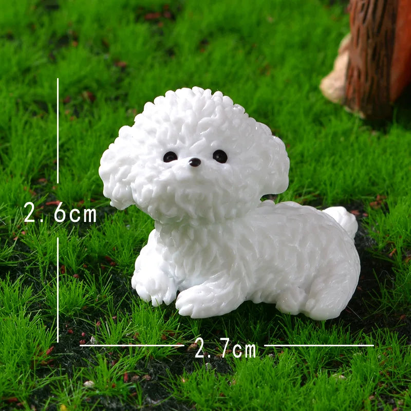 Mini Bichon Frisé Figur | Süße Hundedeko | Für Kinderzimmer, Wohnzimmer & DIY