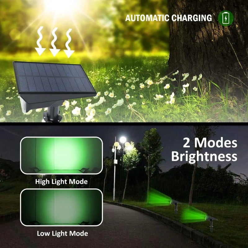 Solar Gartenstrahler LumiRay Set 4er | IP65 Wasserdicht | Automatischer Dämmerungssensor | LED Landschaftsbeleuchtung